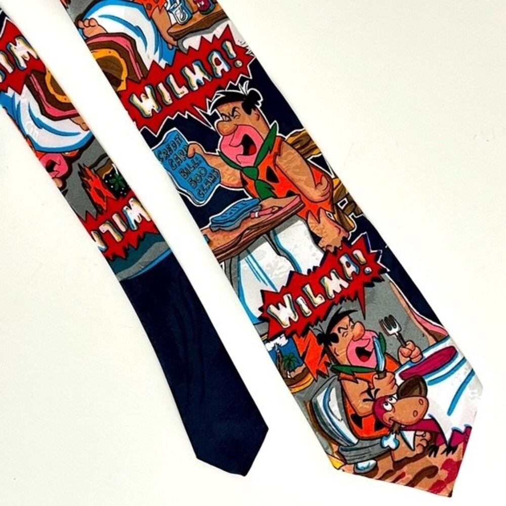 Vintage Flinstones Hanna Barbera Cartoon Tie 1993